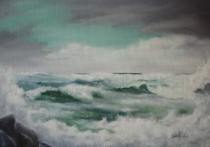 Dipinti di mare - quadro intitolato Dirompente mare - autore Nicola Sciotto