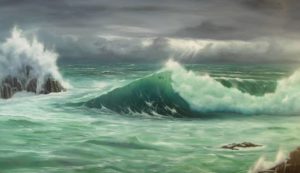 Dipinti di mare - quadro intitolato Travolgente splendore - autore Nicola Sciotto